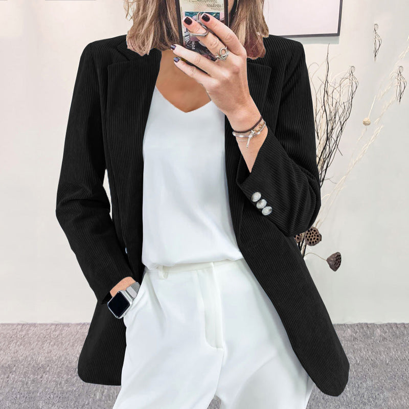 Women's Corduroy Blazer – Textured Tailored Fit – Autumn Winter Australia