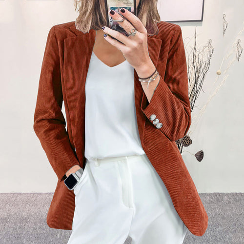 Women's Corduroy Blazer – Textured Tailored Fit – Autumn Winter Australia