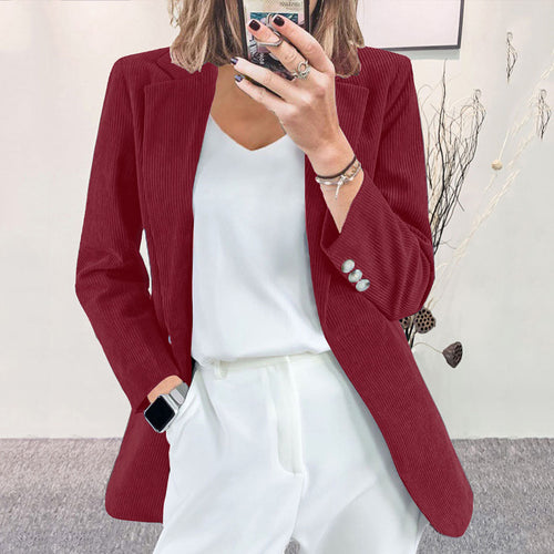 Women's Corduroy Blazer – Textured Tailored Fit – Autumn Winter Australia