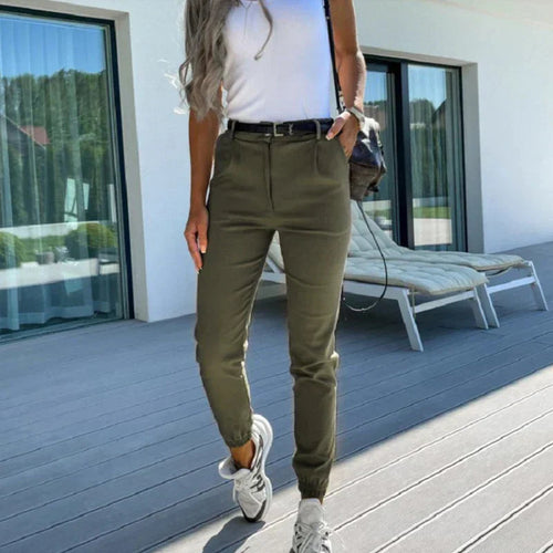 Women's Stretch Trousers – Straight-Leg Fabric – Office Casual Australia