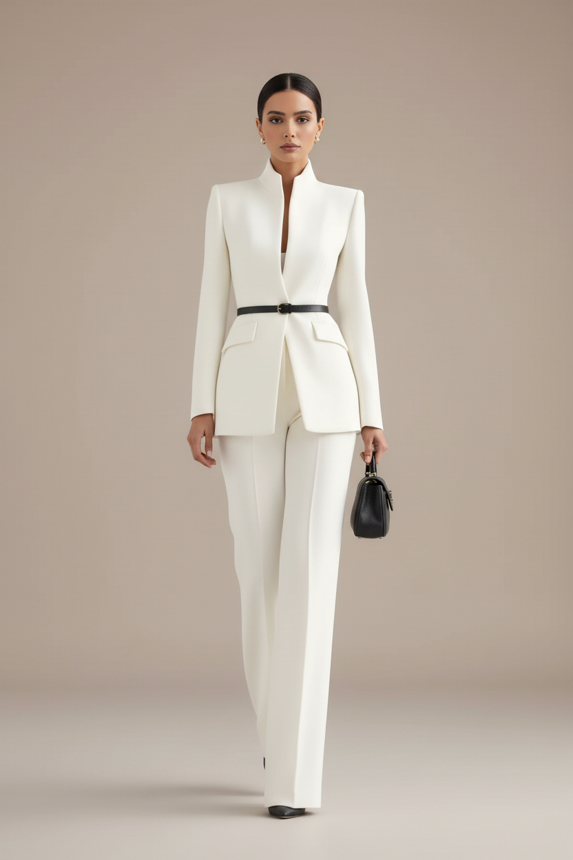 Elvora | Elegant Blazer & Palazzo Set