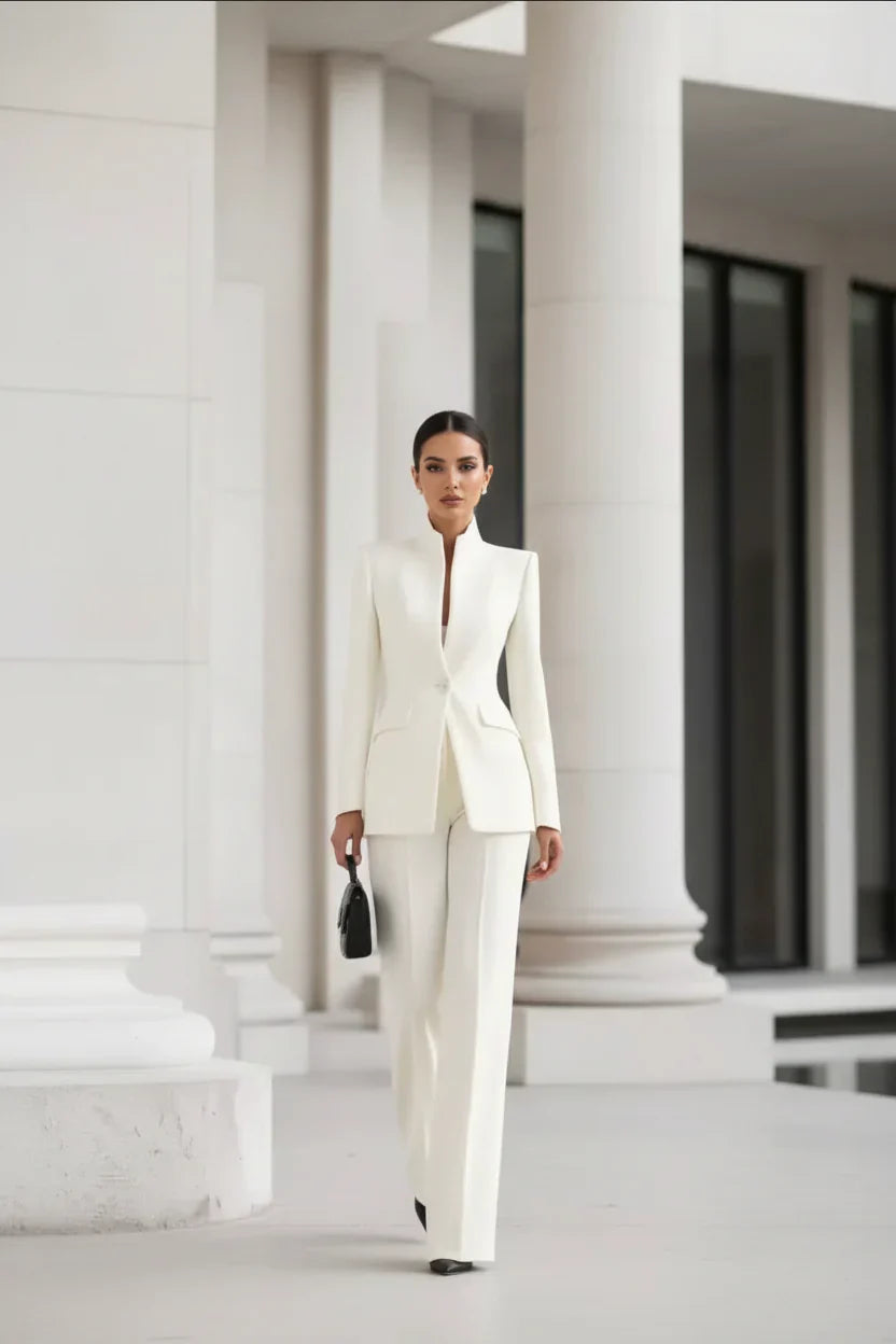 Elvora | Elegant Blazer & Palazzo Set