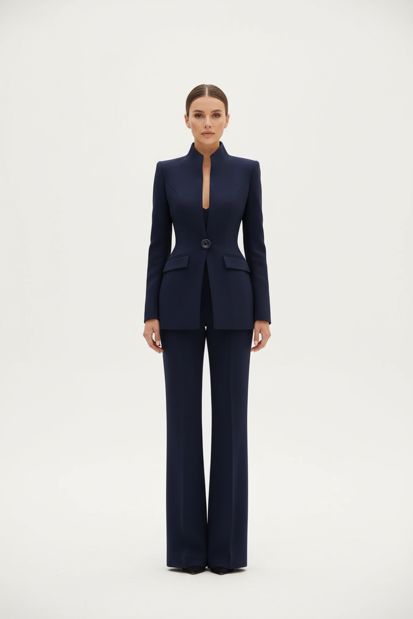 Elvora | Elegant Blazer & Palazzo Set