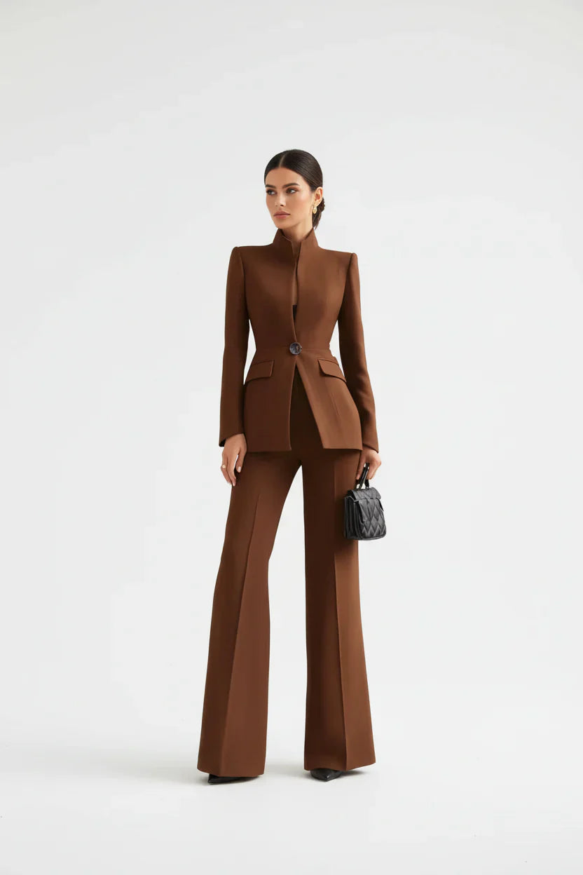 Elvora | Elegant Blazer & Palazzo Set