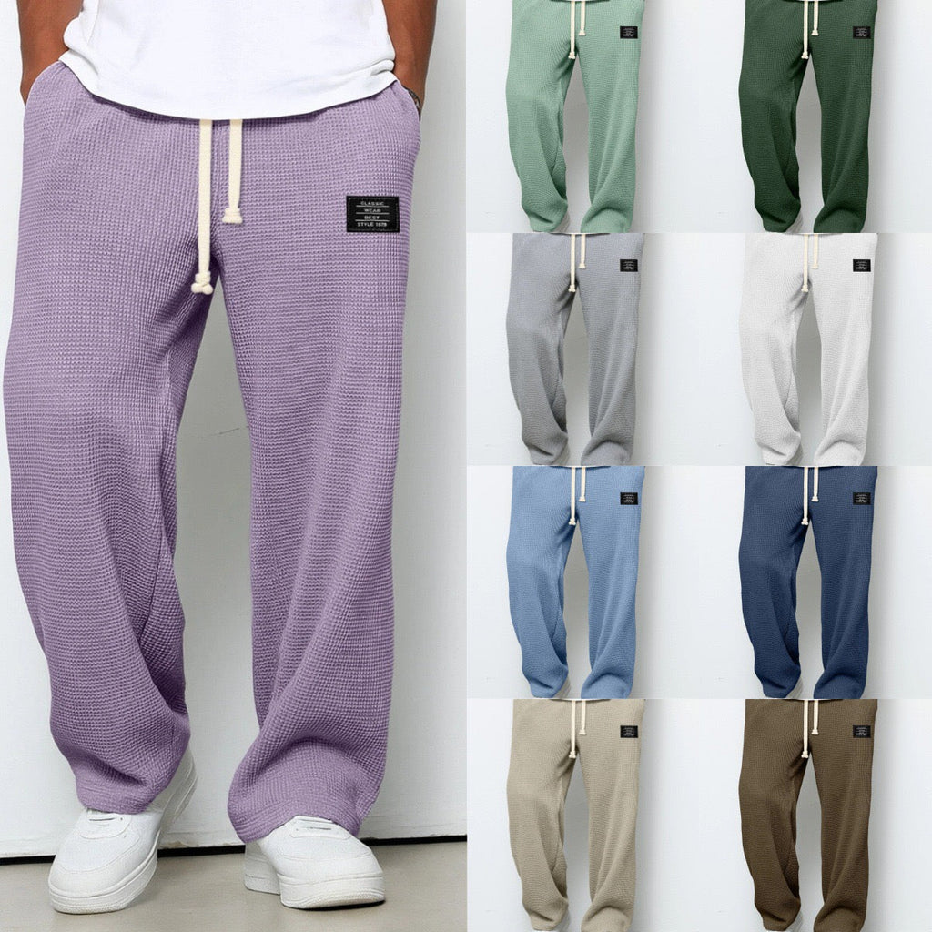 Samuel Men’s Wide-Leg Pants with Adjustable Waist