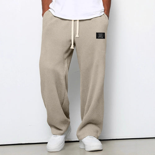 Wide-Leg Trousers – Cotton Blend Adjustable Waist – Men's Smart Casual Australia