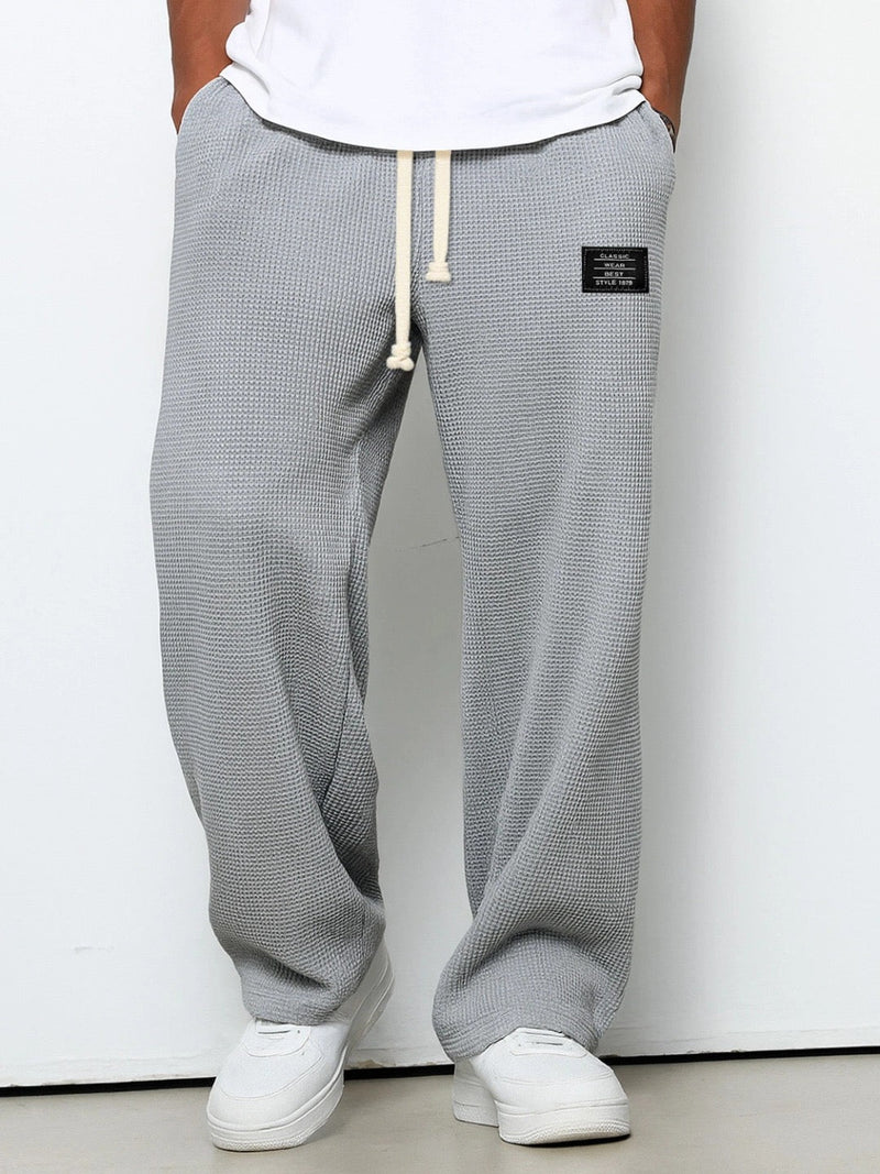 Wide-Leg Trousers – Cotton Blend Adjustable Waist – Men's Smart Casual Australia
