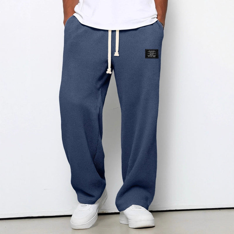 Wide-Leg Trousers – Cotton Blend Adjustable Waist – Men's Smart Casual Australia