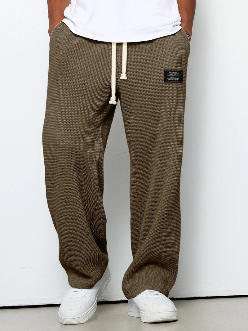 Wide-Leg Trousers – Cotton Blend Adjustable Waist – Men's Smart Casual Australia