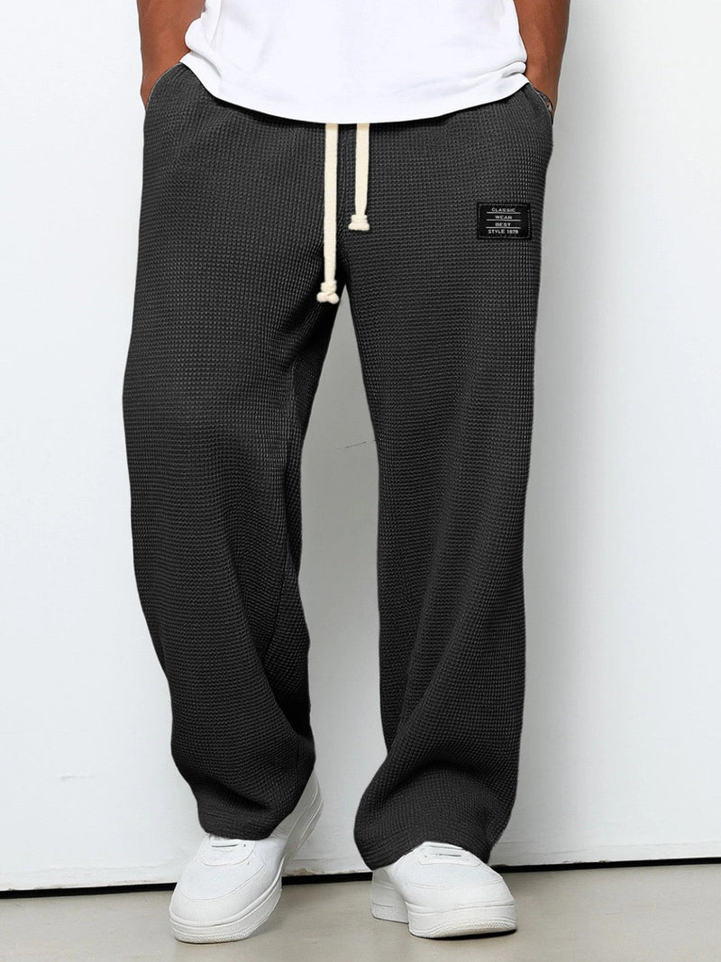 Wide-Leg Trousers – Cotton Blend Adjustable Waist – Men's Smart Casual Australia
