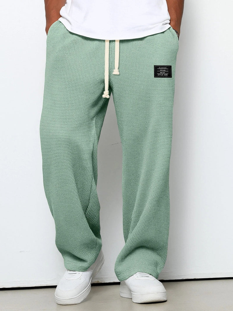 Wide-Leg Trousers – Cotton Blend Adjustable Waist – Men's Smart Casual Australia