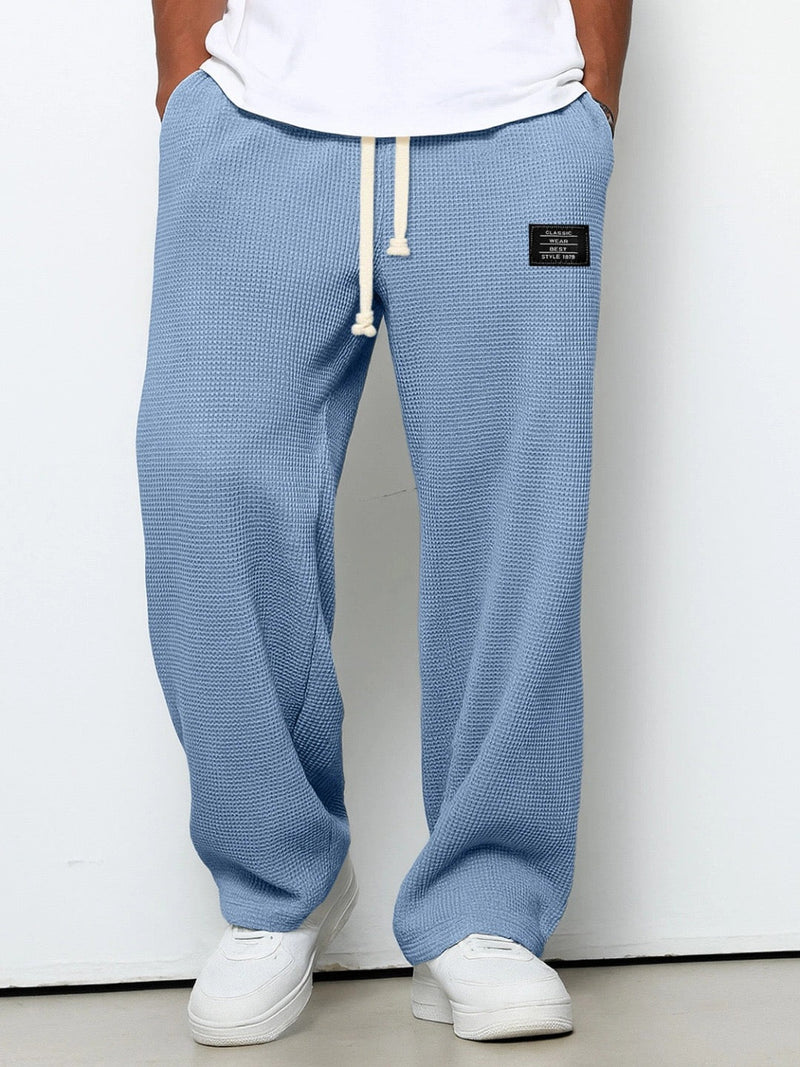 Wide-Leg Trousers – Cotton Blend Adjustable Waist – Men's Smart Casual Australia