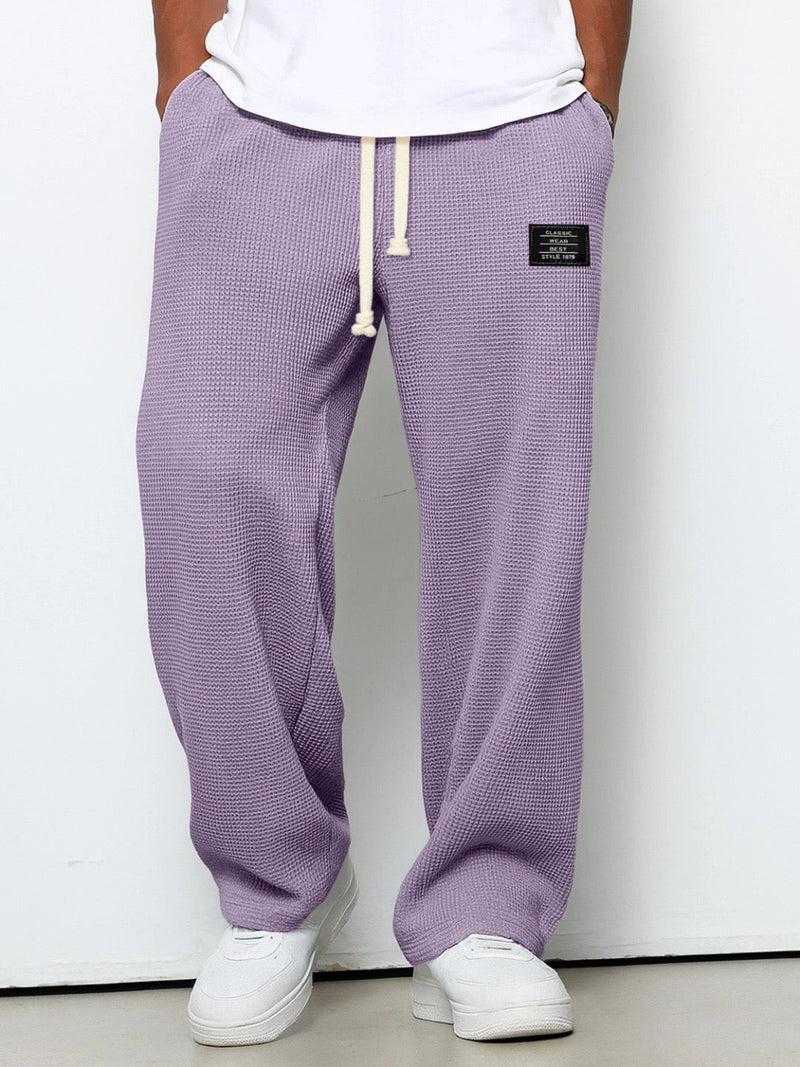 Wide-Leg Trousers – Cotton Blend Adjustable Waist – Men's Smart Casual Australia