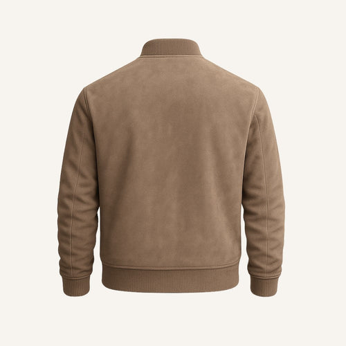 Suede Jacket – Tailored Adjustable Cuffs – Slim Fit – Men's Smart Casual Outerwear Australia