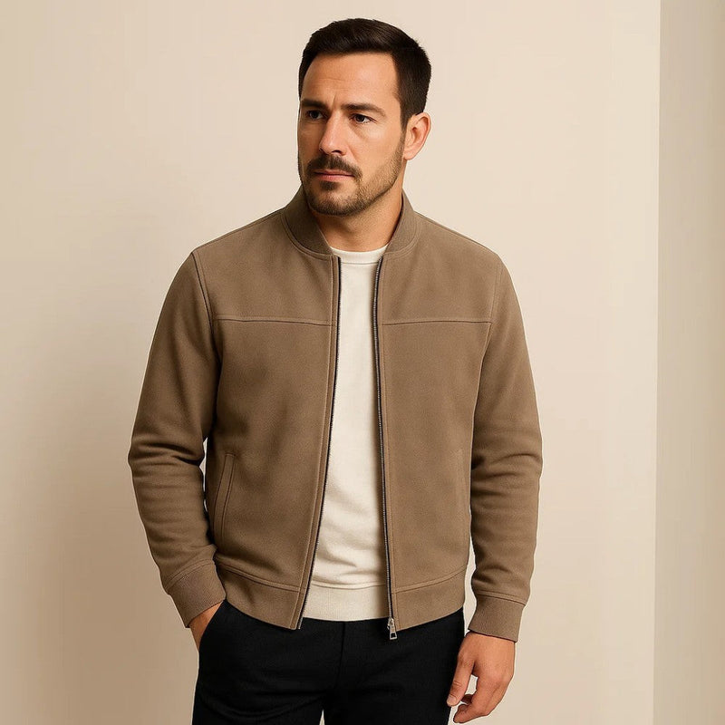 Suede Jacket – Tailored Adjustable Cuffs – Slim Fit – Men's Smart Casual Outerwear Australia