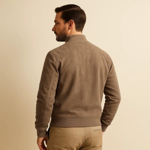 Suede Jacket – Tailored Adjustable Cuffs – Slim Fit – Men's Smart Casual Outerwear Australia