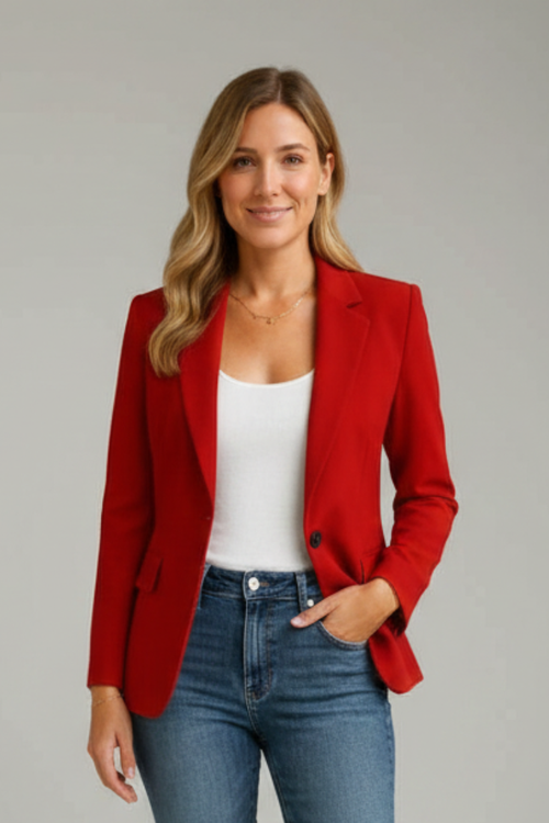 Women's Blazer – Sharp Tailored Notched Lapel – Office Casual Australia