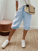 Women's Summer Shorts – Lightweight Drawstring Waist – Relaxed Fit Australia in Blue