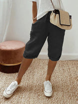 Women's Summer Shorts – Lightweight Drawstring Waist – Relaxed Fit Australia in Black