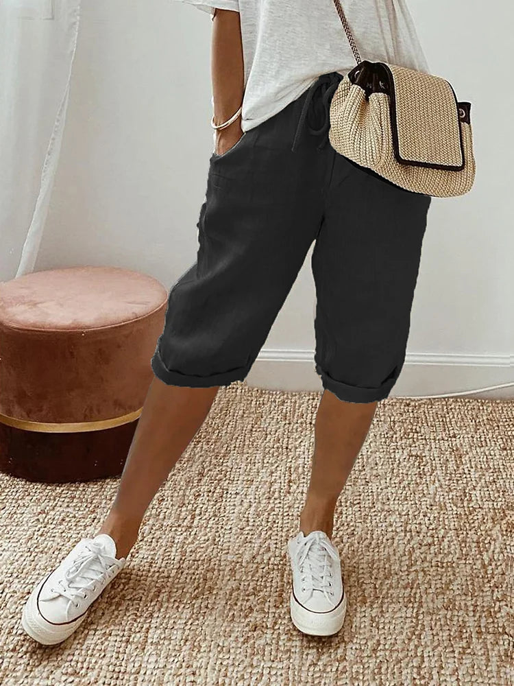 Women's Summer Shorts – Lightweight Drawstring Waist – Relaxed Fit Australia