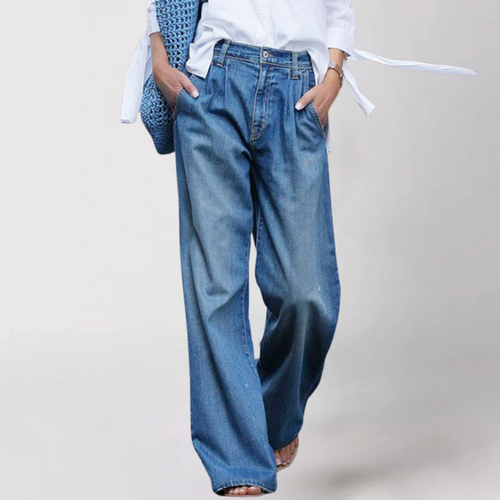 Women's Denim Pants – Wide-Leg High-Waist – Relaxed Casual Australia