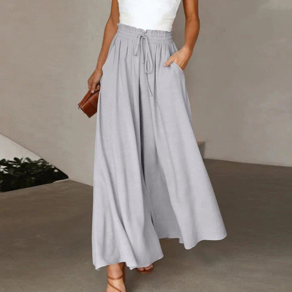 Julia | Stylish High Waisted Wide Leg Palazzo Trousers