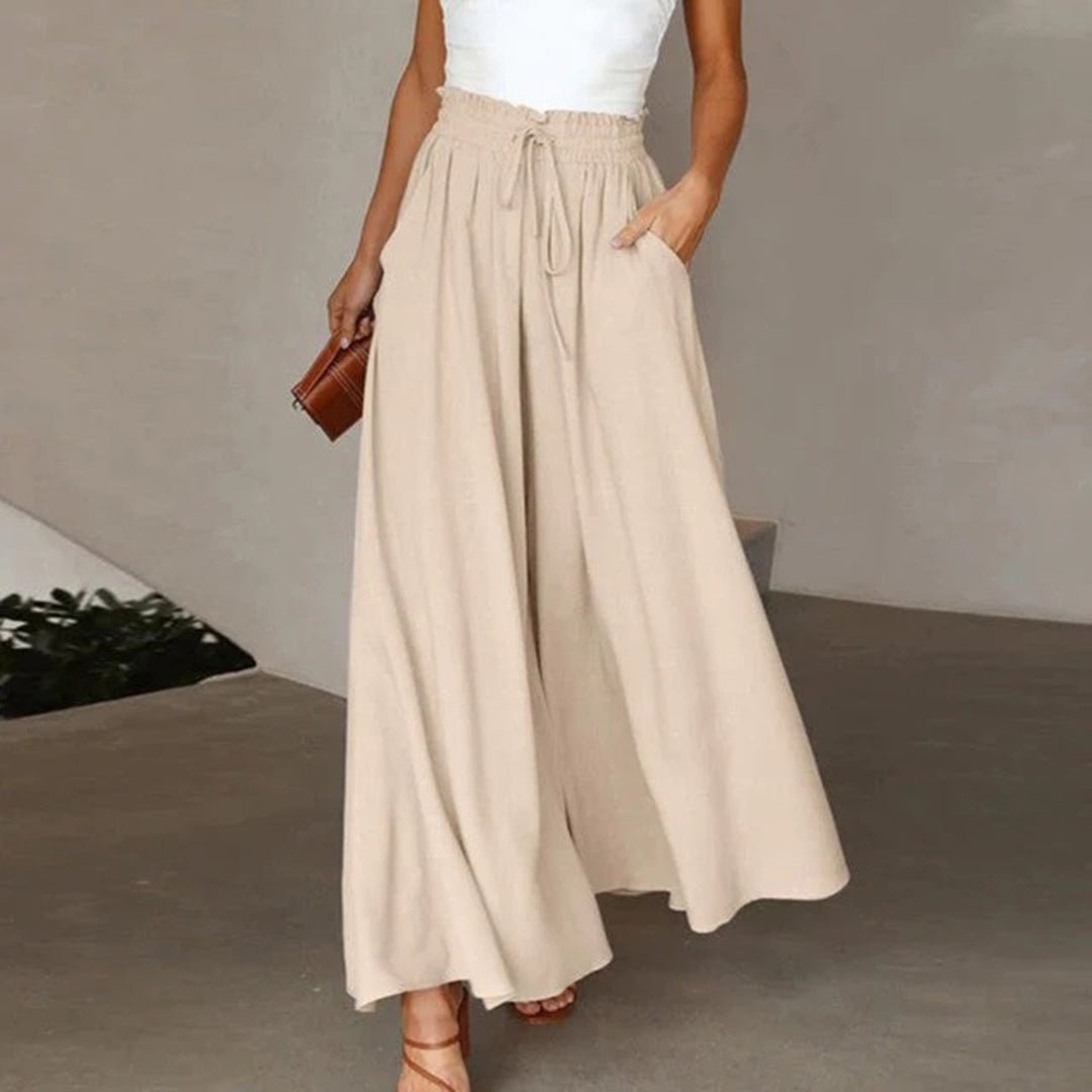 Julia | Stylish High Waisted Wide Leg Palazzo Trousers