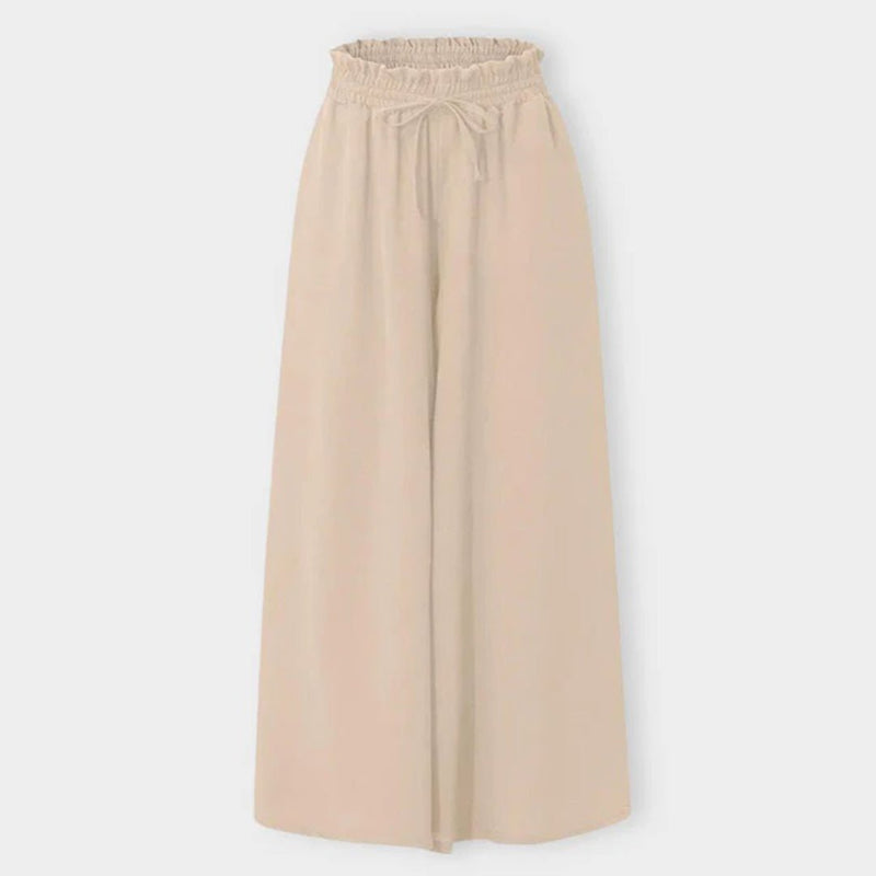 Women's Palazzo Trousers – High-Waisted Wide-Leg – Casual Australia