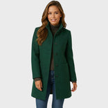 Women's Tailored Coat – Structured Warm – Winter Office Wear Australia in Green