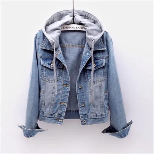 Women's Denim Jacket – Removable Hood Casual – Australia