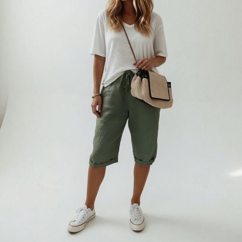 Women's Bermuda Shorts – Relaxed Knee-Length Stretch – Casual Australia