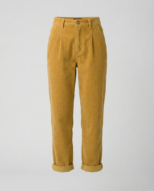 Women's Corduroy Trousers – High-Rise Elastic Waist – Casual Winter Australia