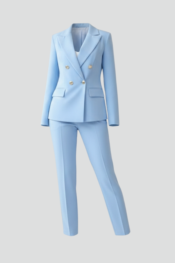 Women's Double-Breasted Suit Set – Tailored Structured – Office Australia