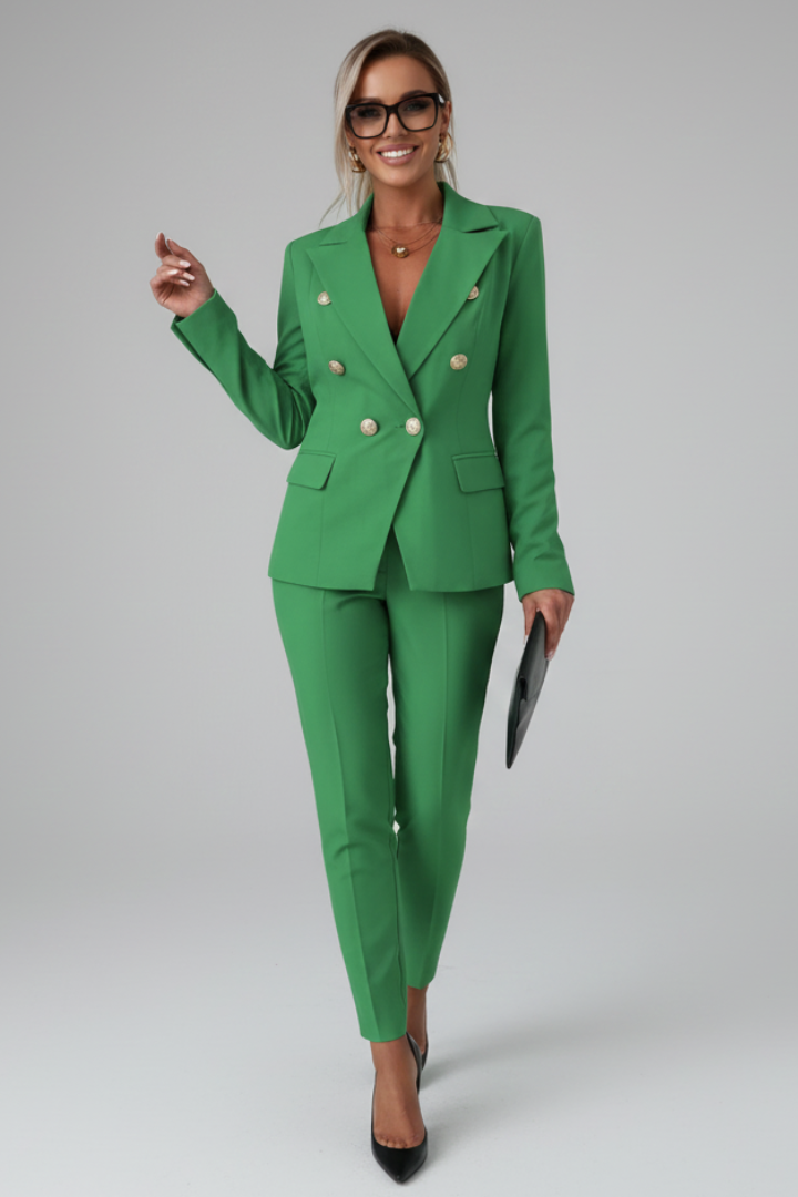 Women's Double-Breasted Suit Set – Tailored Structured – Office Australia