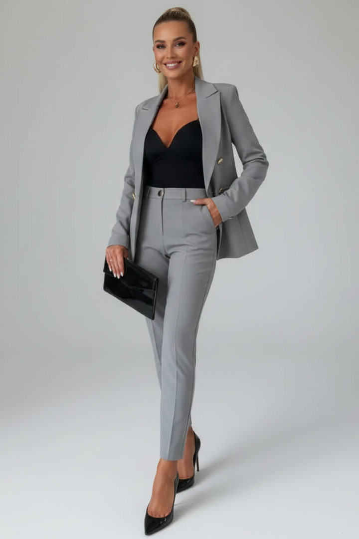 Women's Double-Breasted Suit Set – Tailored Structured – Office Australia