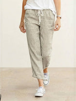 Women's Casual Pants – Relaxed Drawstring Waist – Everyday Australia in Apricot