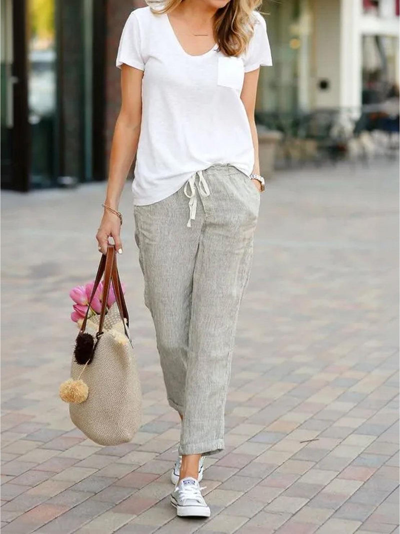 Women's Casual Pants – Relaxed Drawstring Waist – Everyday Australia