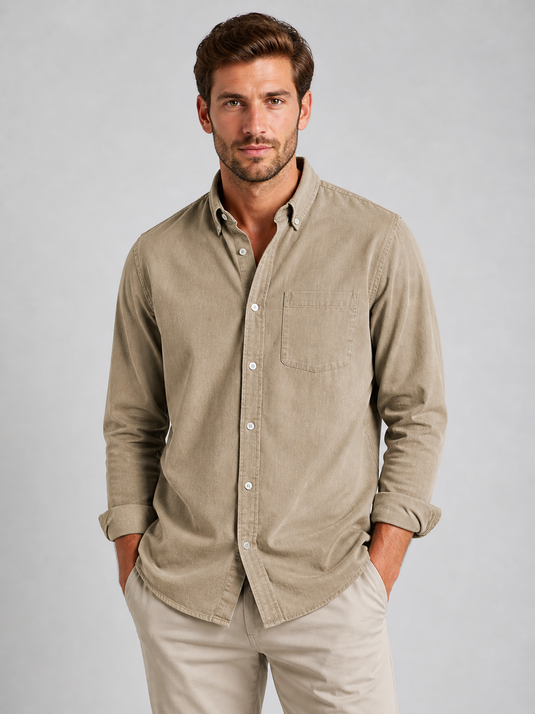 Men’s Casual Button-Down Shirt – Relaxed Everyday Fit