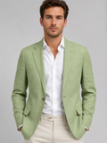 Men’s Linen Look Summer Blazer – Smart Casual Tailored Fit