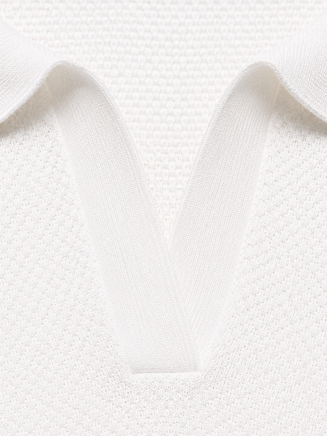 Men's Textured Knit Polo Shirt – Lightweight Breathable Summer Fit