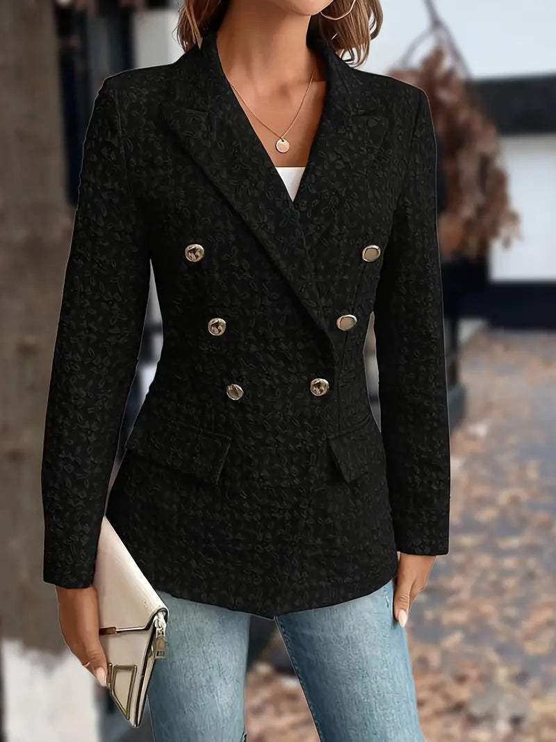 Women's Double-Breasted Blazer – Tailored Structured Fit – Office Australia