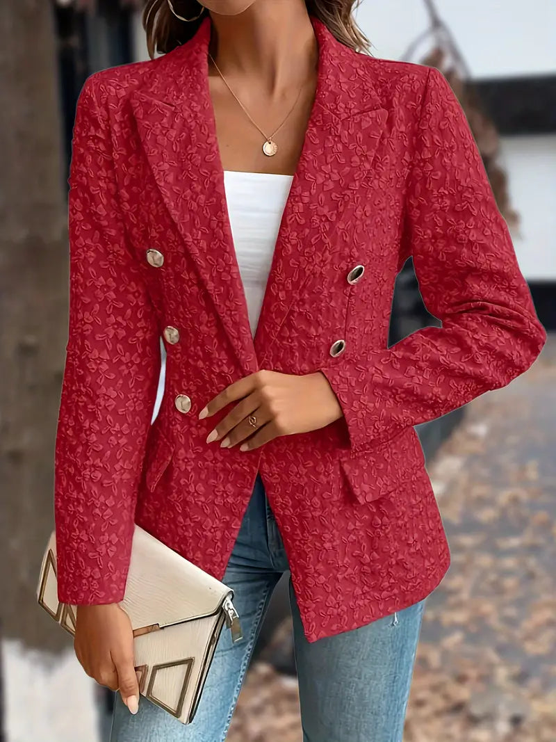 Women's Double-Breasted Blazer – Tailored Structured Fit – Office Australia