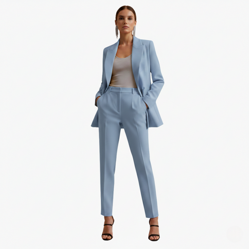Women's Double-Breasted Suit Set – Tailored Straight-Leg – Office Australia