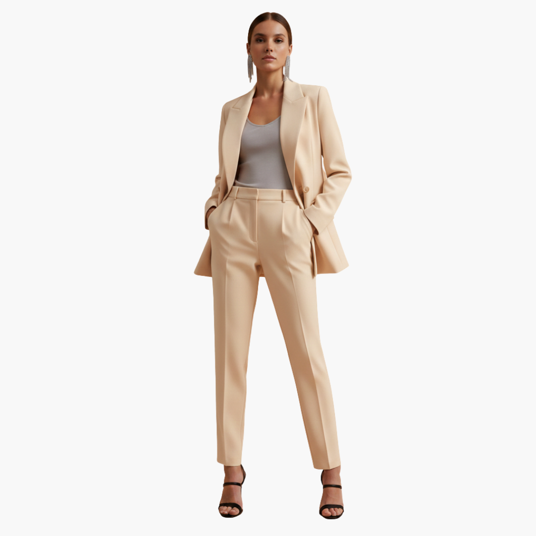 Veronique | Elegant Double-Breasted Tailored Women’s Suit Set