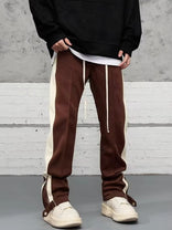 Sweatpants – Cotton Blend Wide-Leg – Men's Casual Streetwear Australia in Mocha