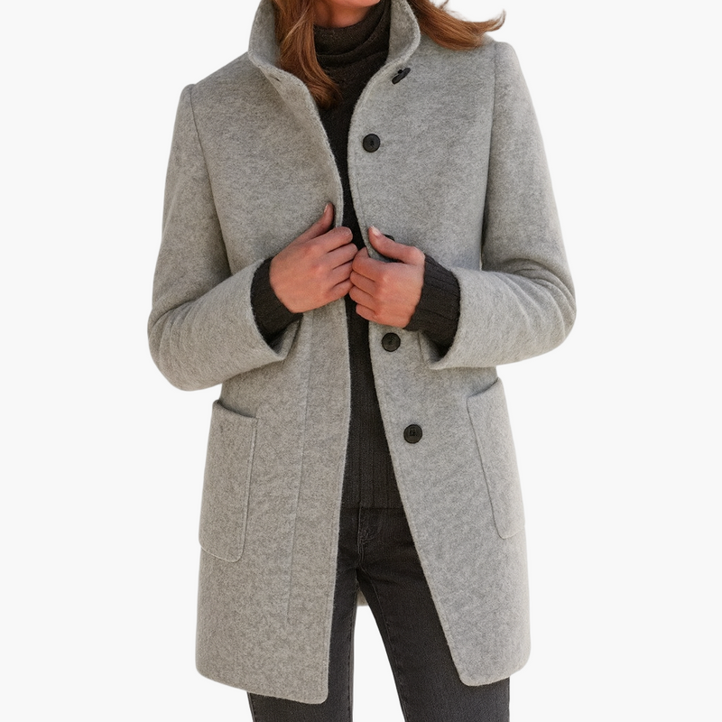 Women's Winter Jacket – Stand Collar Feminine Cut – Casual Australia