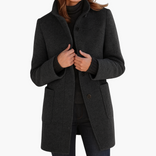 Women's Winter Jacket – Stand Collar Feminine Cut – Casual Australia in Black