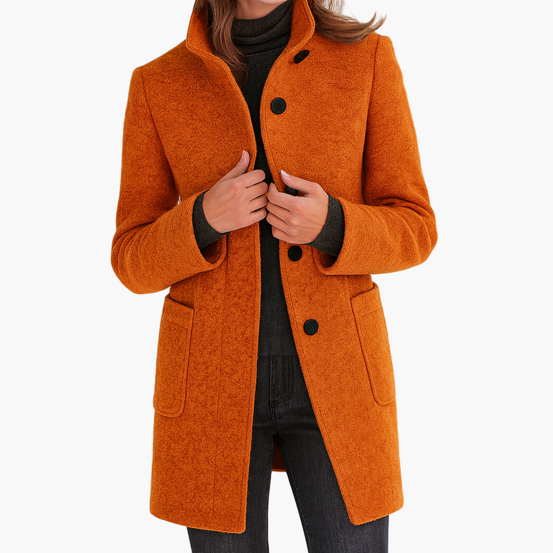 Women's Winter Jacket – Stand Collar Feminine Cut – Casual Australia