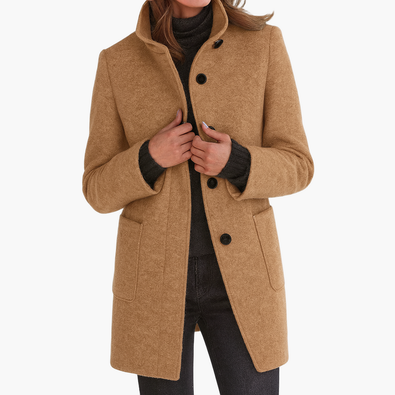 Women's Winter Jacket – Stand Collar Feminine Cut – Casual Australia