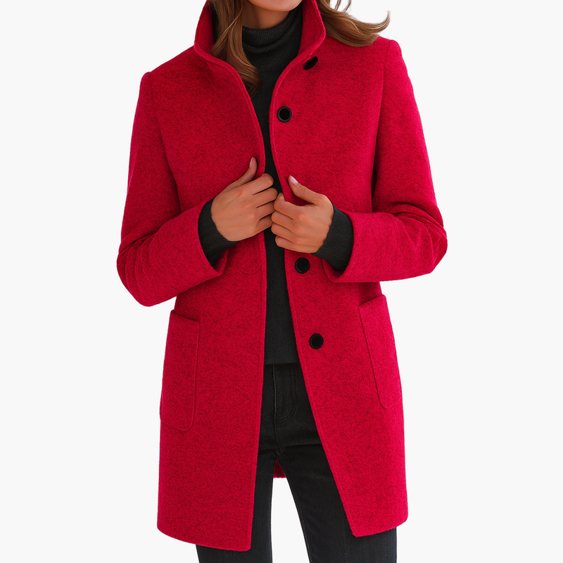 Women's Winter Jacket – Stand Collar Feminine Cut – Casual Australia